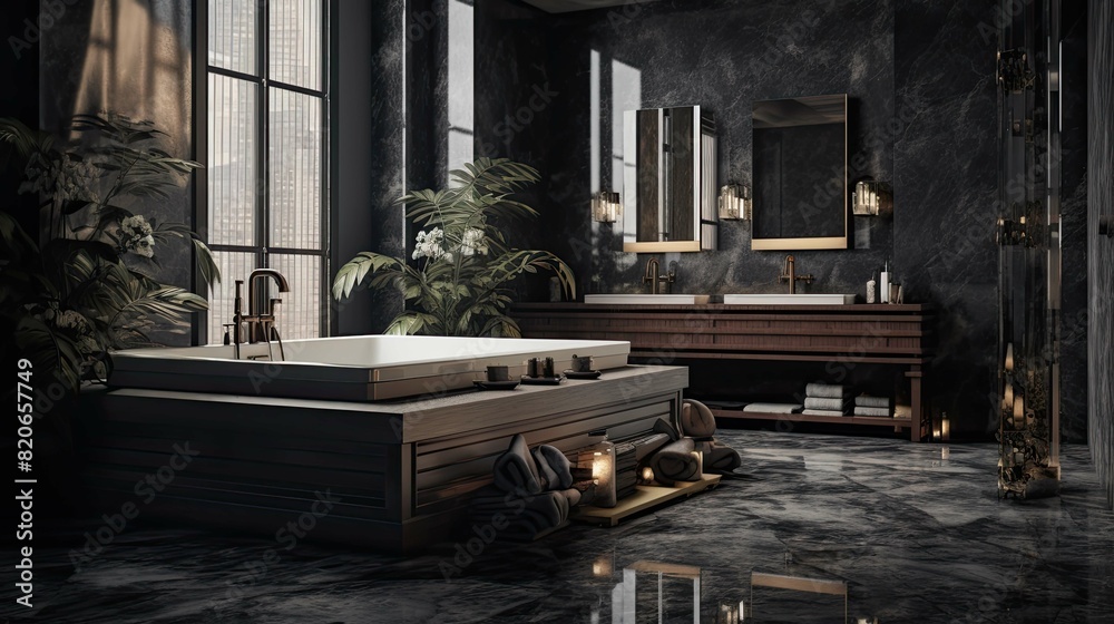 Obraz premium Interior of the church of st john the baptist. AI generated art illustration.