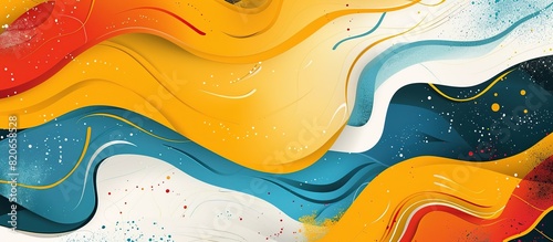 Abstract background with shiny moving lines design element. Modern gradient flowing wave.