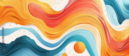 Modern dynamic stripes colorful abstract geometric design background, Modern gradient flowing wave.