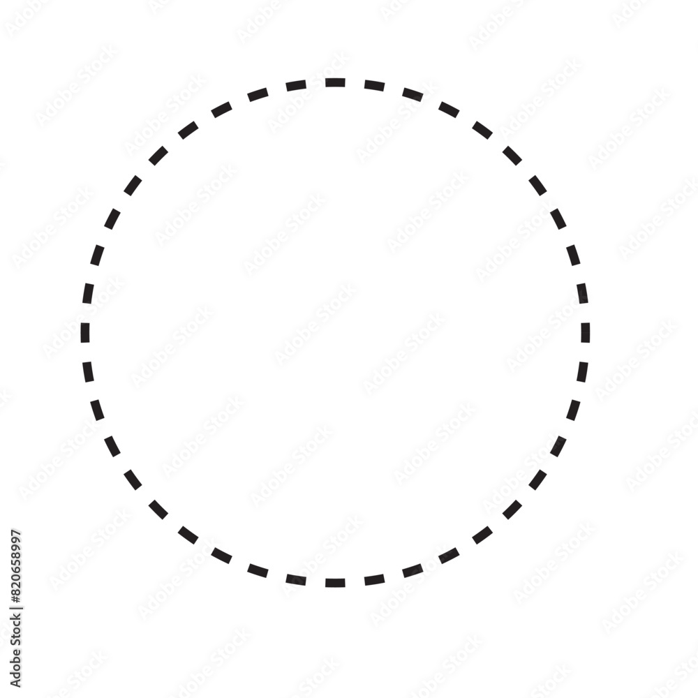 dotted line circle vector frame. isolated on black background. EPS 10/AI dotted line circle vector frame. isolated on black background. EPS 10/AI
