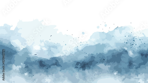 Watercolor background grey blue pale ombre hand paint photo