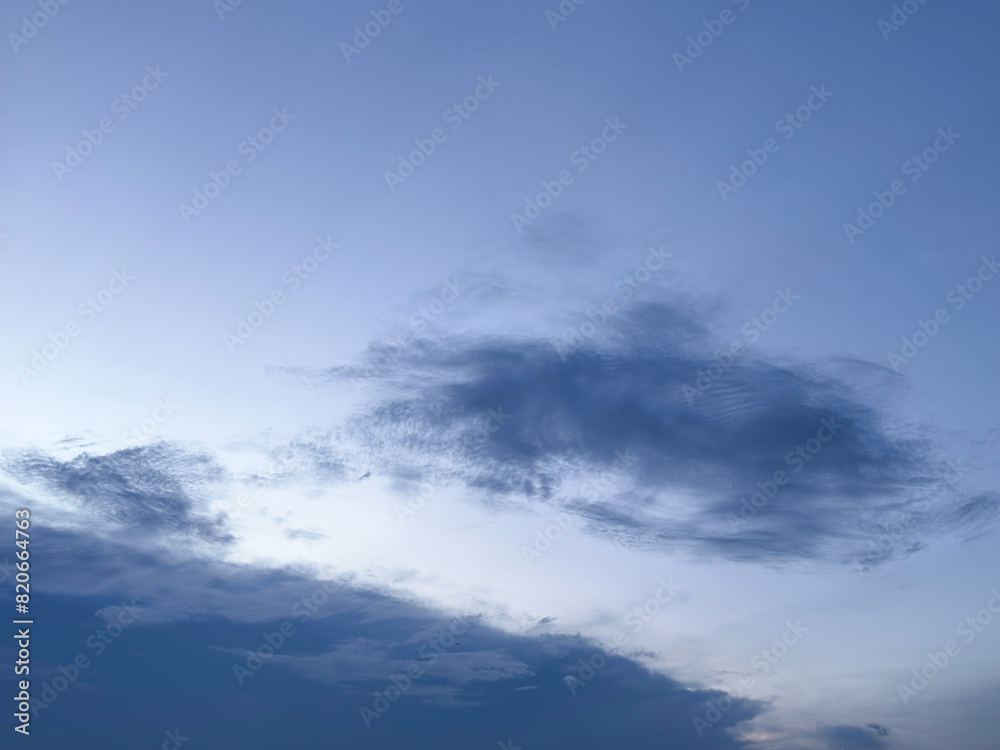 Beautiful dark sky at sunset with cumulus clouds after rain Beautiful dark sky at sunset with cumulus clouds after rain