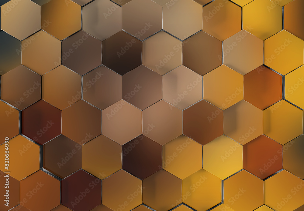 Colorful glossy hexagons background pattern. Abstract hexagonal gradient texture. 3D rendering Colorful glossy hexagons background pattern. Abstract hexagonal gradient texture. 3D rendering