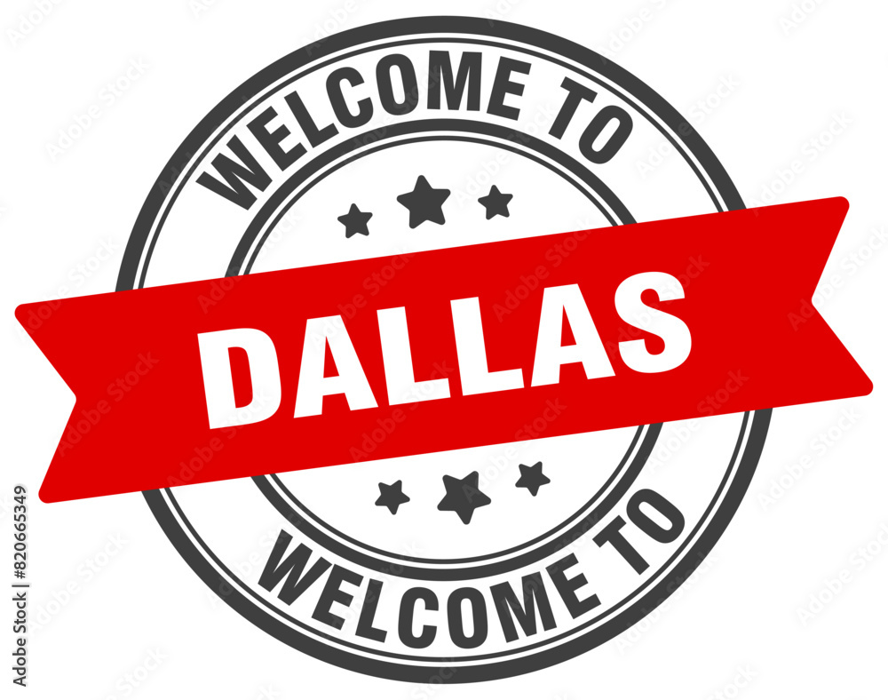 Fototapeta premium Welcome to Dallas stamp. Dallas round sign
