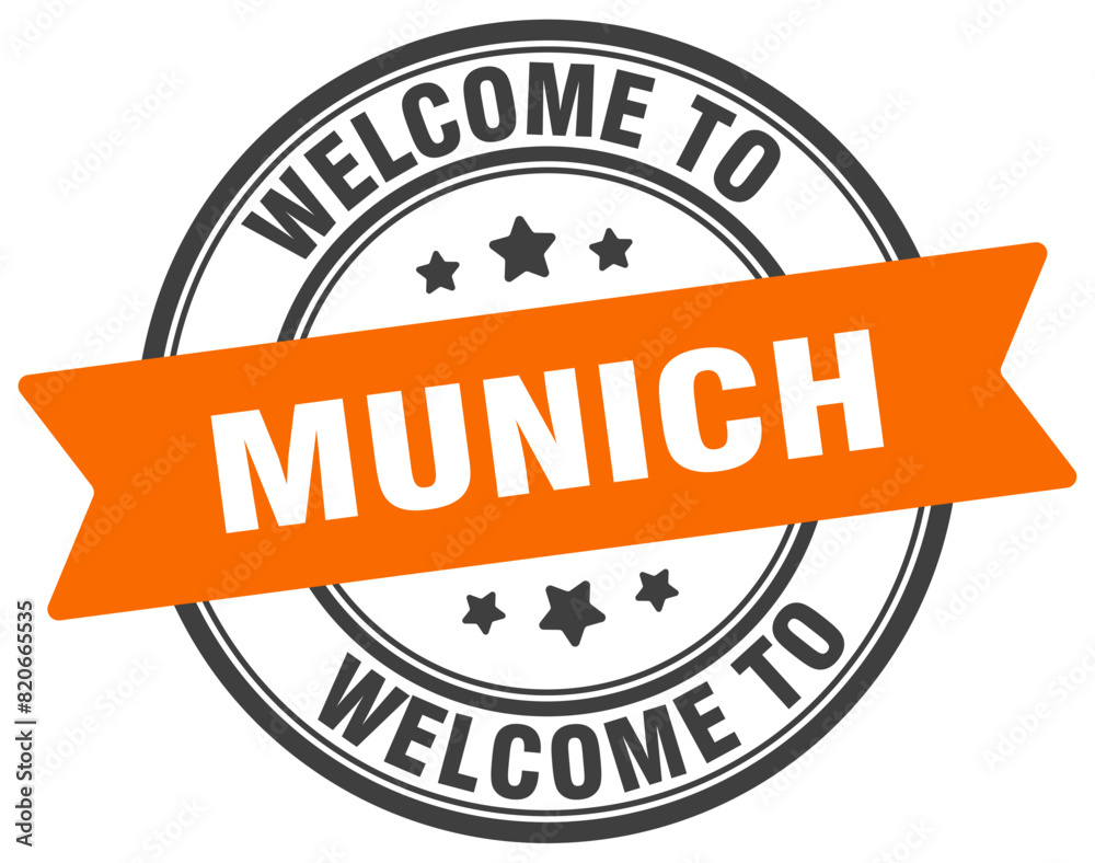 Fototapeta premium Welcome to Munich stamp. Munich round sign