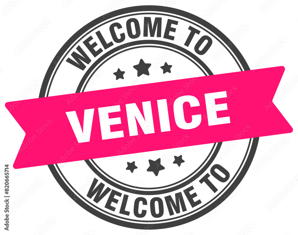 Fototapeta premium Welcome to Venice stamp. Venice round sign