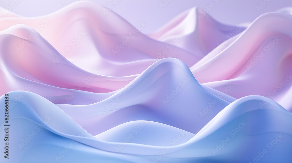 Fototapeta premium Abstract background with colorful silk waves.A soft and elegant fabric with abstract waves.Generative Ai