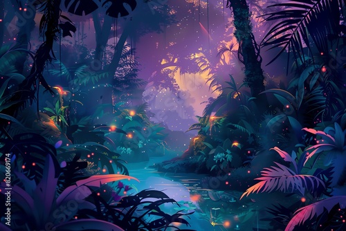 fairy painting jungle background scene © DudeDesignStudio