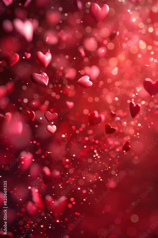 A red background with many red hearts scattered throughout A red background with many red hearts scattered throughout