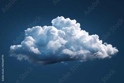 floating in clear blue sky, lifelike illustration. photo