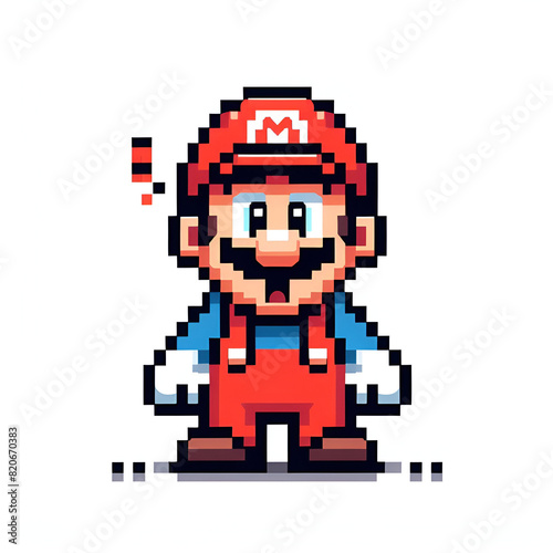 pixel illustration of Super Mario
