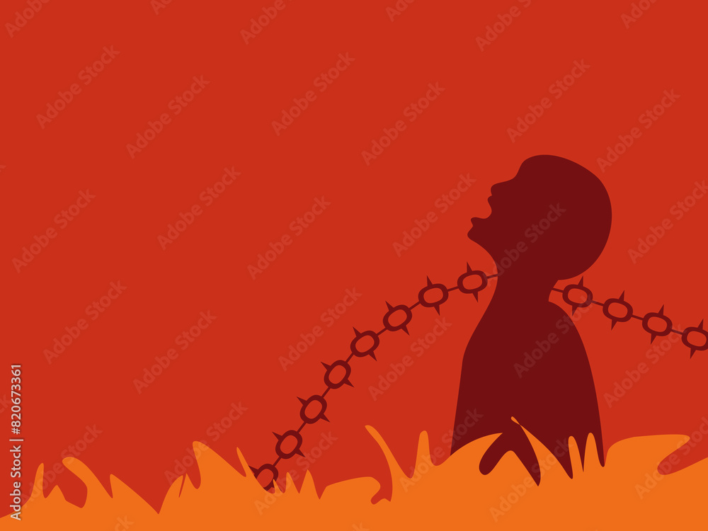 silhouettes of people being tortured in hell
silhouettes of people being tortured in hell