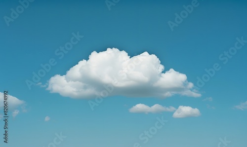 A large white cloud against a bright blue sky   Generative AI