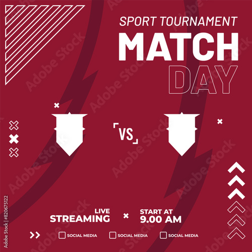 football social media vector template