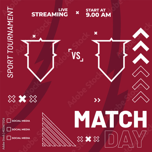 football social media vector template
