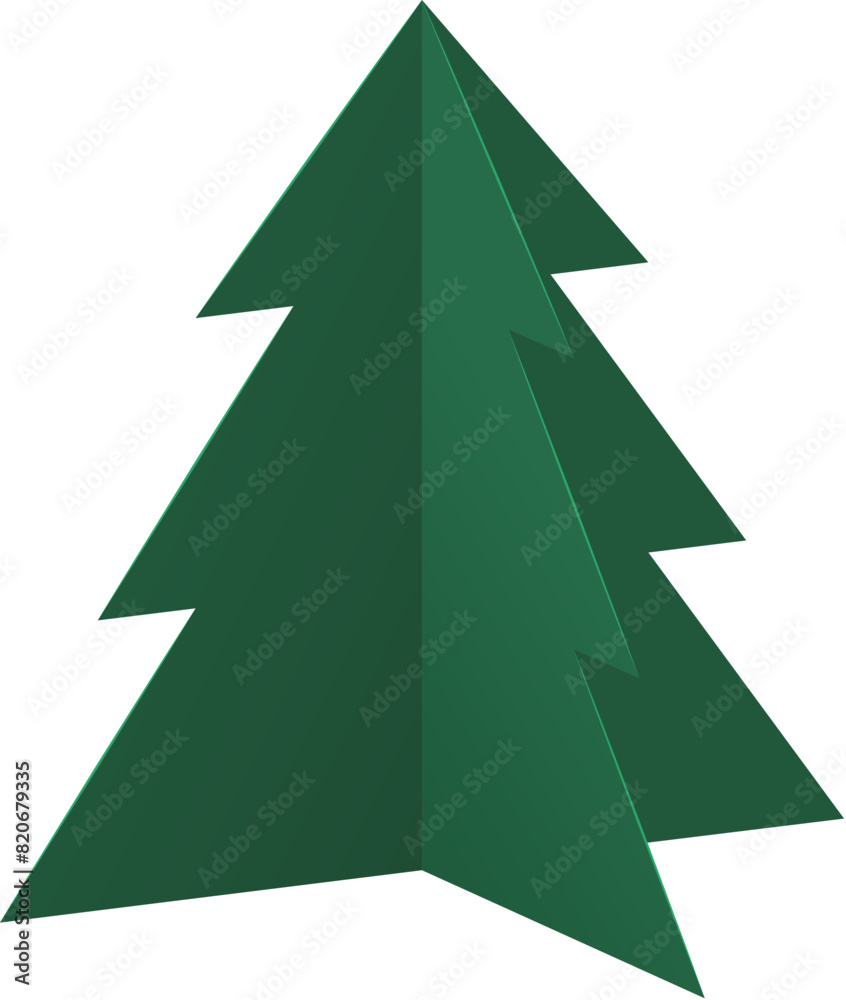 Obraz premium Paper Art 3D Christmas Tree