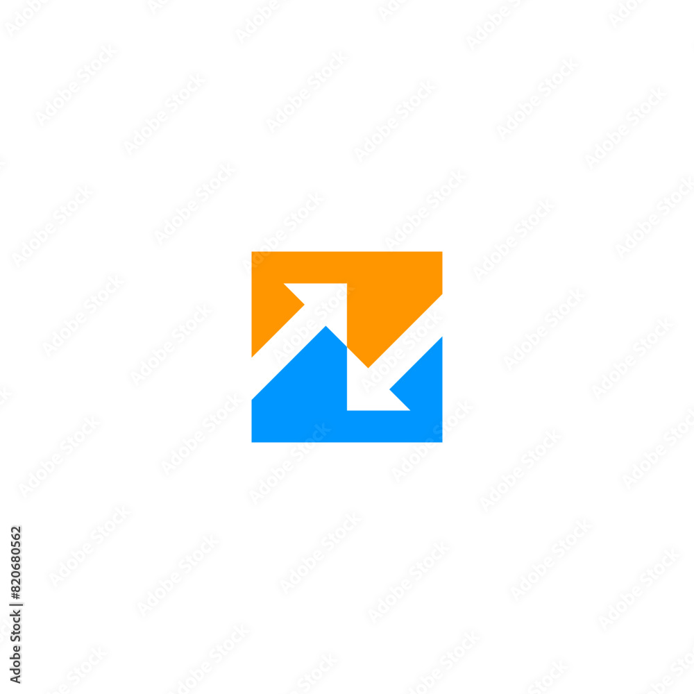 Letter Z abstract logo with two arrows Letter Z abstract logo with two arrows