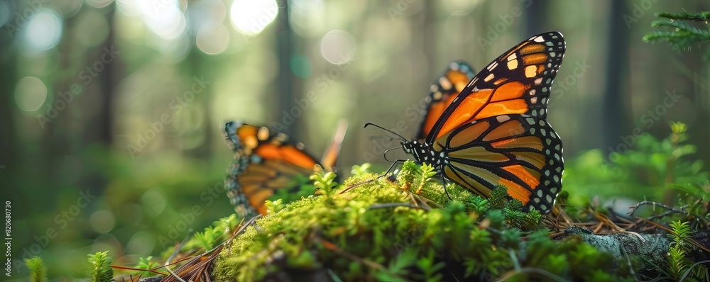 Butterflies in a northern forest, species expansion as a result of global warming, colorful yet concerning Butterflies in a northern forest, species expansion as a result of global warming, colorful yet concerning