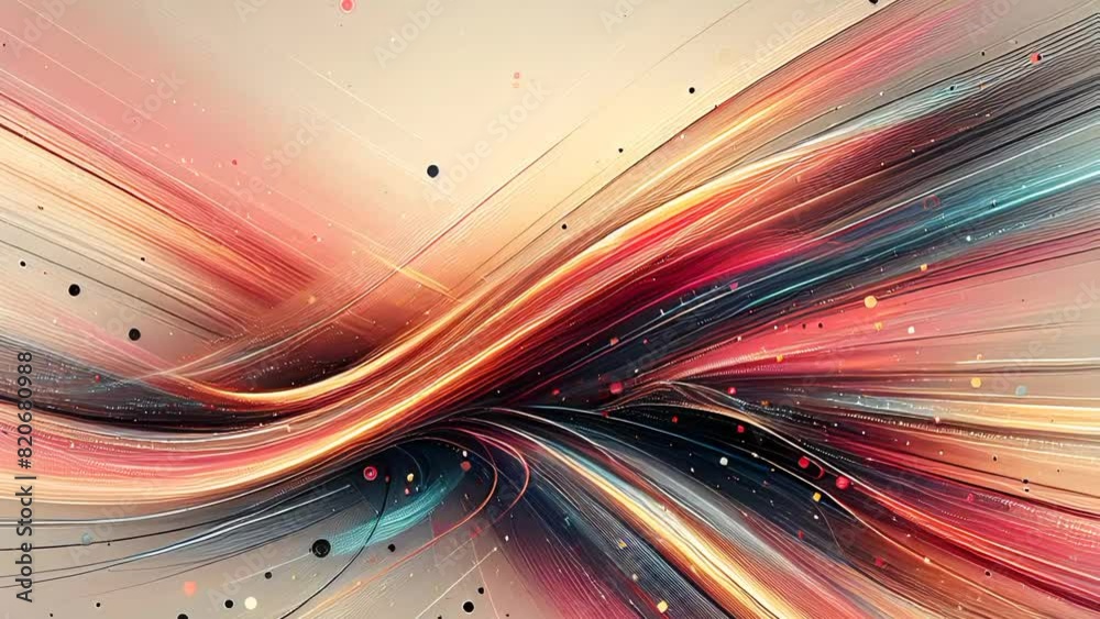 HD Abstract Colorful Lines - Seamless Loop Motion Graphics