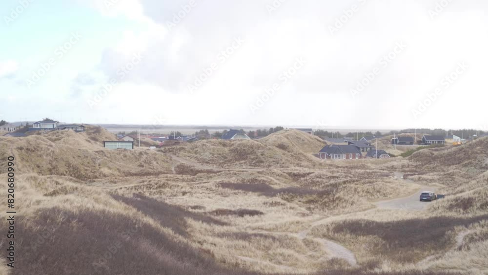 Søndervig Panorama, A Danish Summer Destination By the North Sea - Pan Left Søndervig Panorama, A Danish Summer Destination By the North Sea - Pan Left