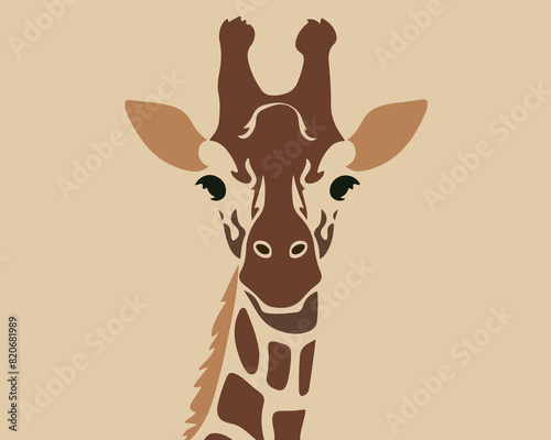 Vector of A African Giraffe.eps