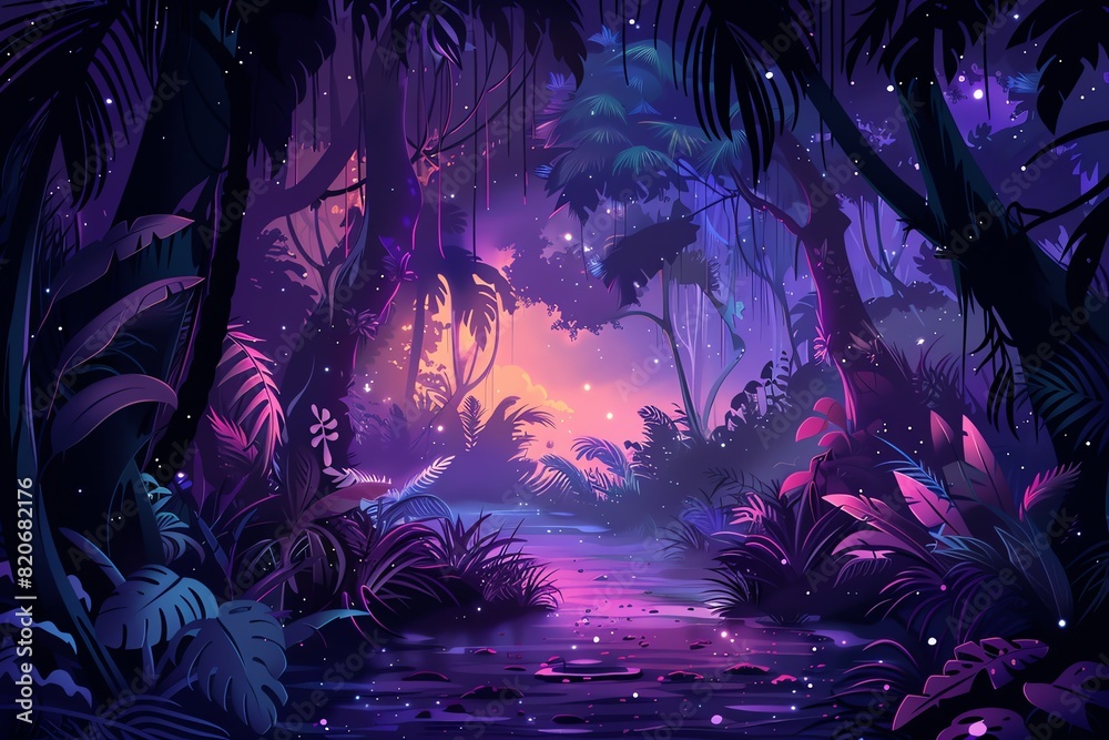 Fototapeta premium Enchanted Rainforest background