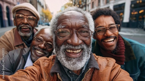 A joyous multigenerational family selfie