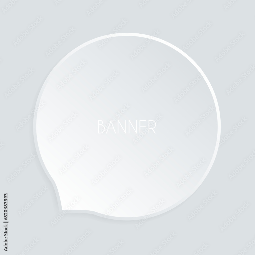 Speech bubble banner mockup. Flat style. Vector icon Speech bubble banner mockup. Flat style. Vector icon