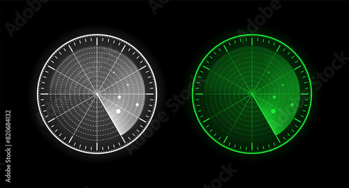 Icon locator. Icon Object Detection. Flat Style. Vector icons