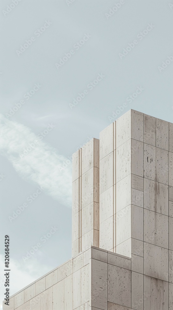 Minimalist mobile wallpaper inspired by architecture,clean lines and a neutral color palette.