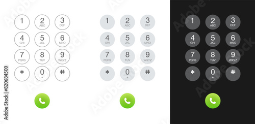 Dialing Icons. Call Design. Flat Style. Vector icons