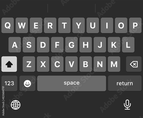 Keyboard icon. Editorial keyboard on your phone. Flat Style. Vector illustration