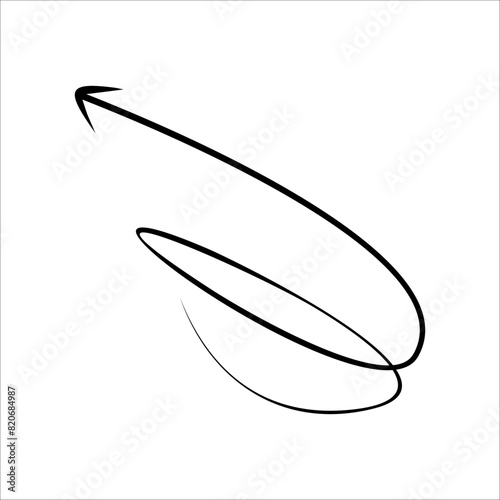 Modern Scrible Abstract Line Vector Element