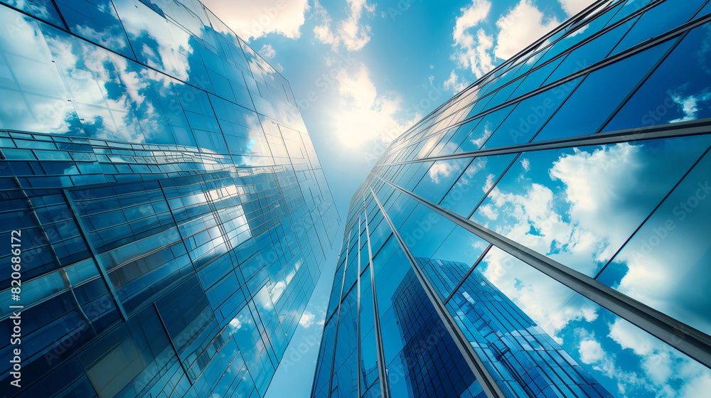 Looking Up at Tall Buildings in the Sky Looking Up at Tall Buildings in the Sky