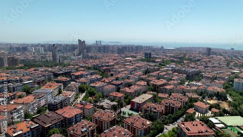 Kadikoy, Acibadem, aerial view of Istanbul photo