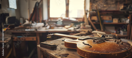 VIntage guitar repair, restoration, and maintenance.  photo