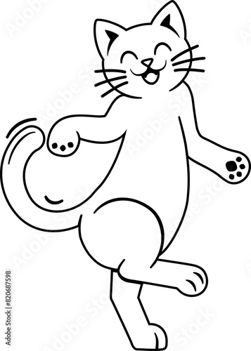 A cute happy cat or pet kit...