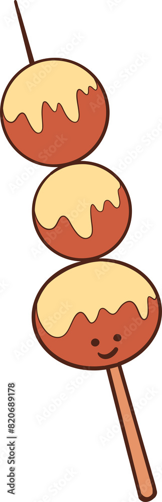 cute dango on a stick cartoon cute dango on a stick cartoon