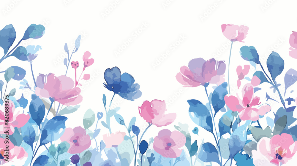 Watercolor spring flower for wedding birthday card background