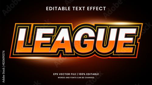 Sport league editable text effect