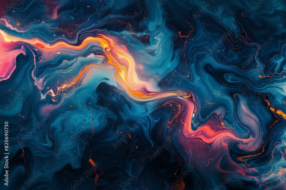 Abstract Blue Marble Texture Painting Abstract Blue Marble Texture Painting