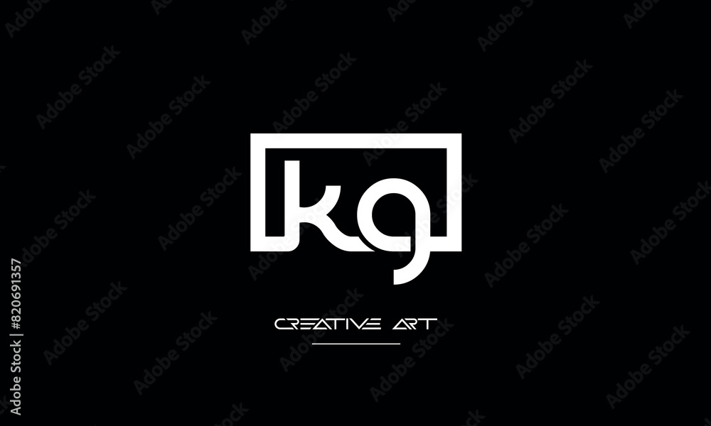 Fototapeta premium GK, KG, G, K abstract letters logo monogram
