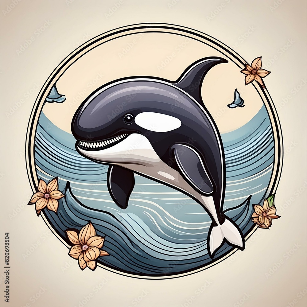 Fototapeta premium illustration of an orca 