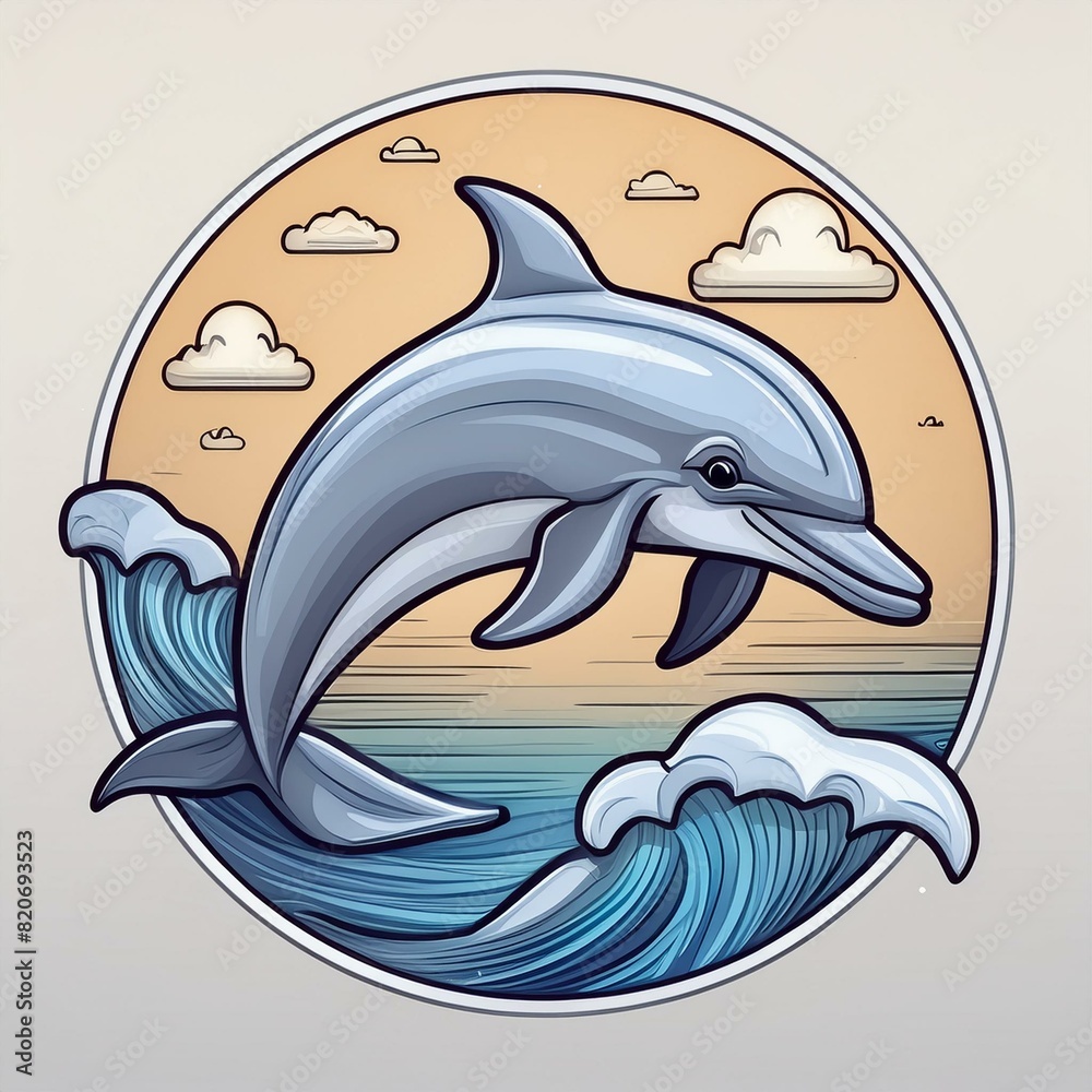 Obraz premium dolphin illustration