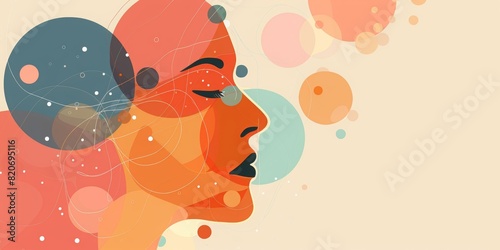 abstract illustration symbolizing Dermatology Research connections  warm colors