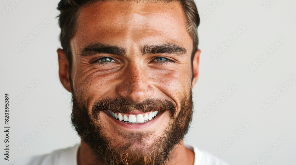 Fototapeta premium Smiling Man With Beard