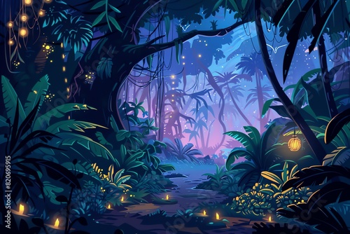 Dreamy Jungle Scene