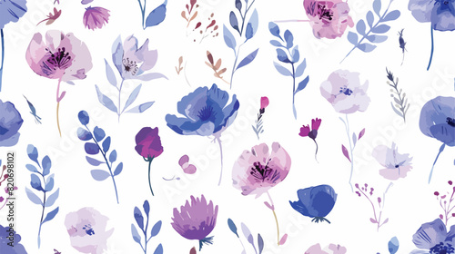 Lokii34 Wildflower watercolor seamless pattern for background