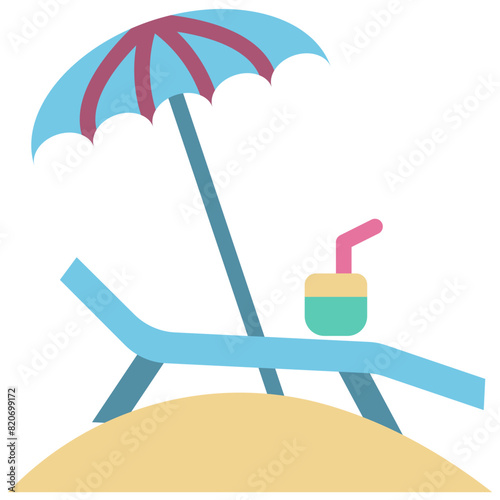 beachchair-summer-umbrella-vacation-holiday photo