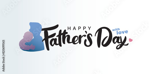Happy Father’s Day Calligraphy greeting card. Vector illustration.